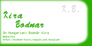 kira bodnar business card